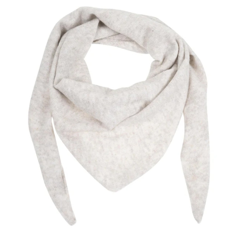 Isotoner Écharpe Bandana Triangle Femme Maille Beige