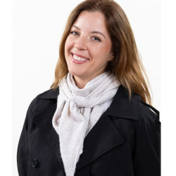 Isotoner Écharpe Bandana Triangle Femme Maille Beige