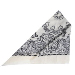 Isotoner Bandana Carrée Femme Maille Blanc