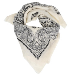 Isotoner Bandana Carrée Femme Maille Blanc 3