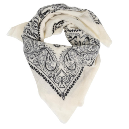 Isotoner Bandana Carrée Femme Maille Blanc 3