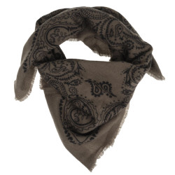 Isotoner Bandana Carrée Femme Maille Kaki