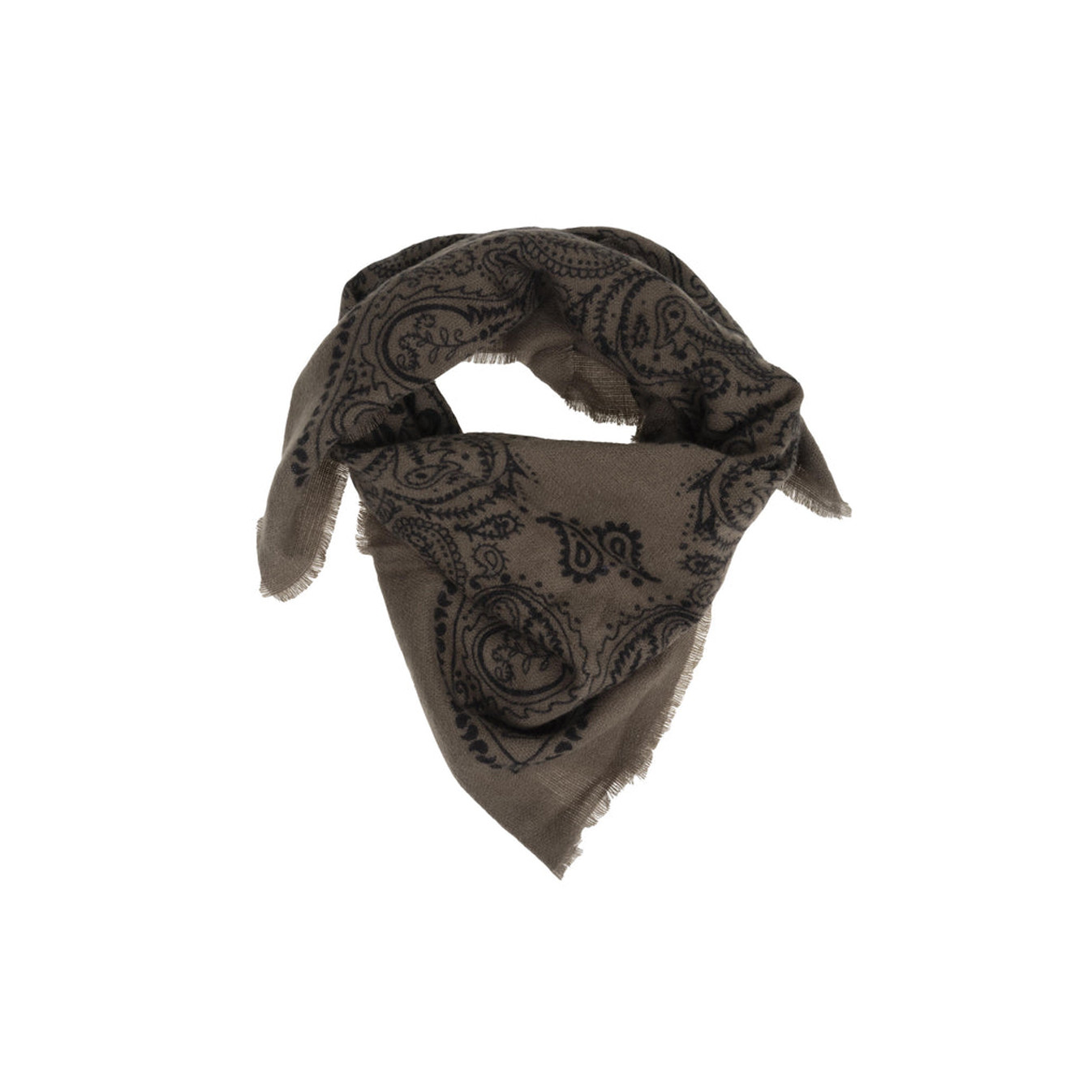 Isotoner Bandana Carrée Femme Maille Kaki