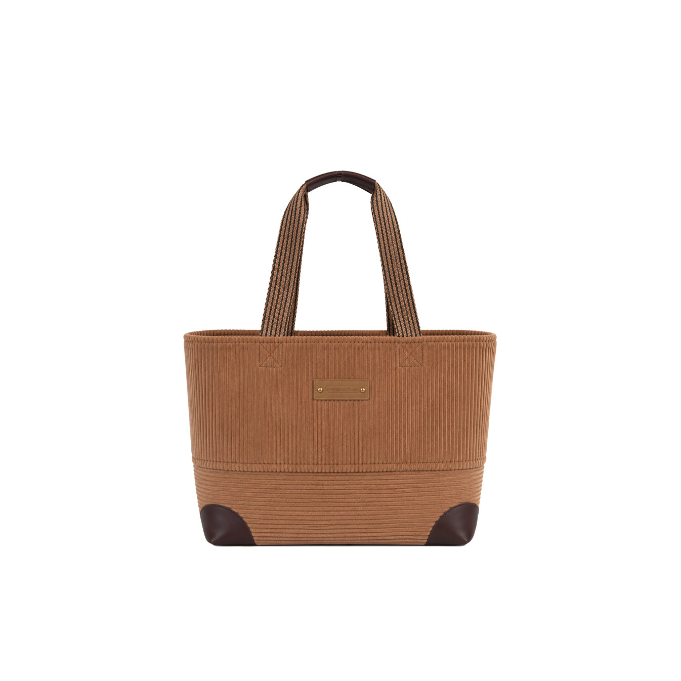 Le Voyage en Panier Velinier Cabas M Velours Beige
