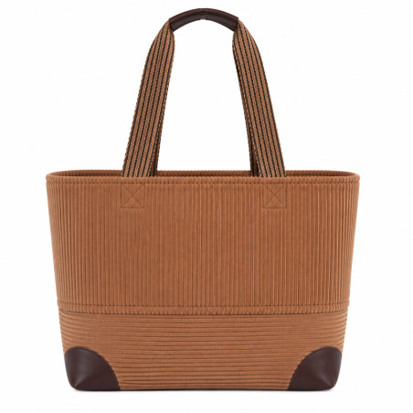 Le Voyage en Panier Velinier Cabas M Velours Beige dos
