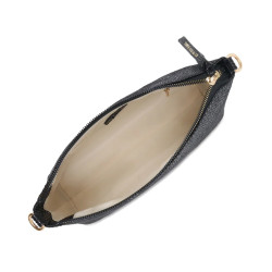 Les Petites Bombes Madisone Sac Bandoulière Effet Python Noir ouvert