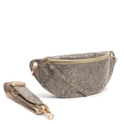 Les Petites Bombes Maina Sac Banane Effet Python Beige