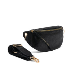Les Petites Bombes Maina Sac Banane Effet Python Noir