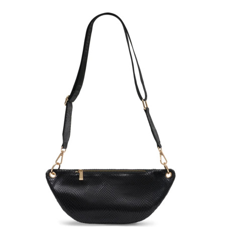 Les Petites Bombes Maina Sac Banane Effet Python Noir