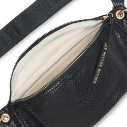 Les Petites Bombes Maina Sac Banane Effet Python Noir
