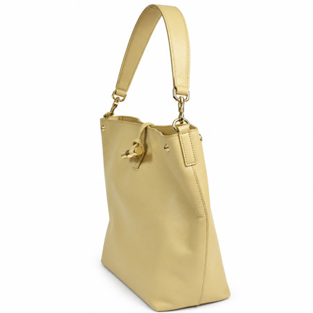 Longchamp Le Roseau Sleek Sac Porté Epaule M Racine côté