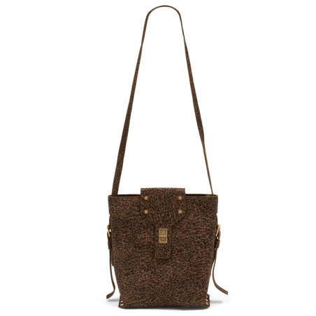 Les Petites Bombes Phedra Sac Bandoulière Taupe Léopard