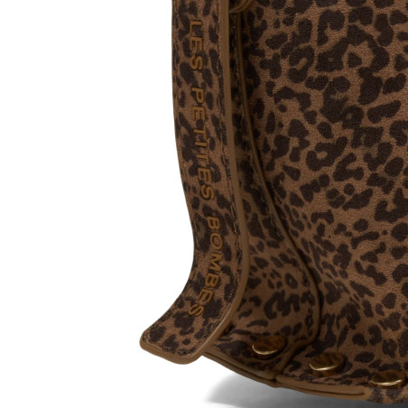 Les Petites Bombes Phedra Sac Bandoulière Taupe Léopard