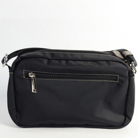 Lancaster Basic Sport Sac Porté Travers 510-29 Noir Taupe Gris dos