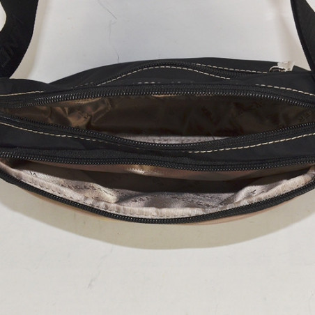 Lancaster Basic Sport Sac Porté Travers 510-29 Noir Galet ouvert