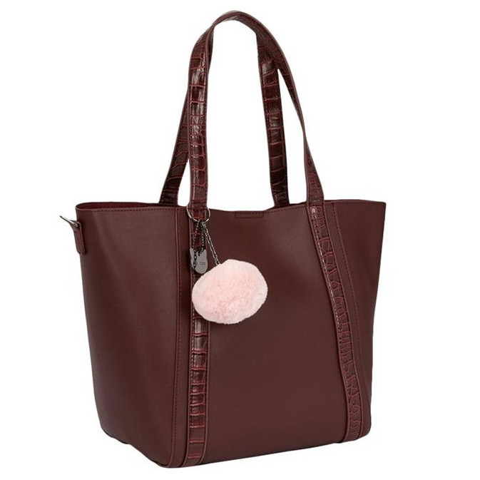 Sac à Main En Fausse Fourrure Lollipop - Taille Moyenne, Couleur Beige Et Doré