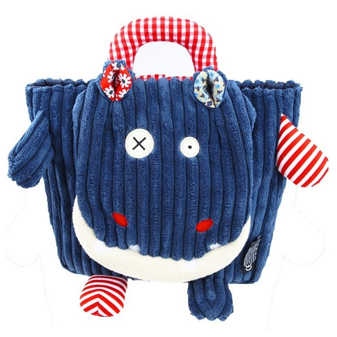 Les Deglingos Sac à Doudou Cartable Hippipos l'hippopotame