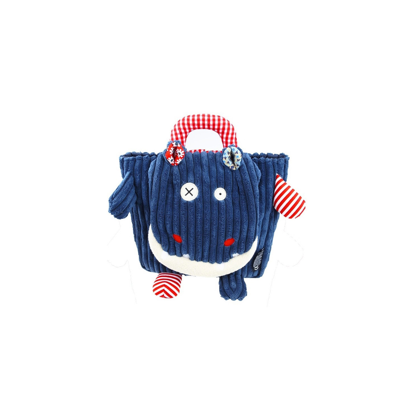 Les Deglingos Sac à Doudou Cartable Hippipos l'hippopotame