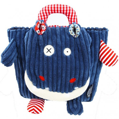 Les Deglingos Sac à Doudou Cartable Hippipos l'hippopotame