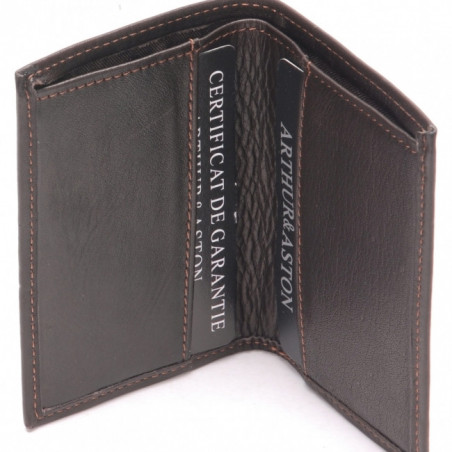 Arthur et Aston Chic & Casual Portecarte 1589-121 Chataigne ouvert