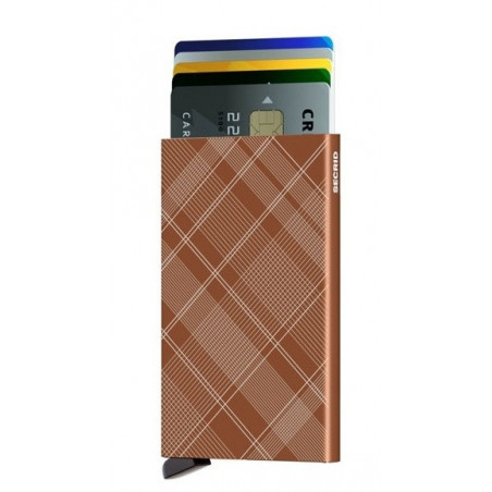 Secrid Porte-Carte Cardprotector Laser Tartan Rust