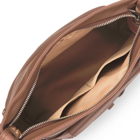 Lancaster Soft Vintage Nova Sac Porté Travers 5761 Noyer ouvert