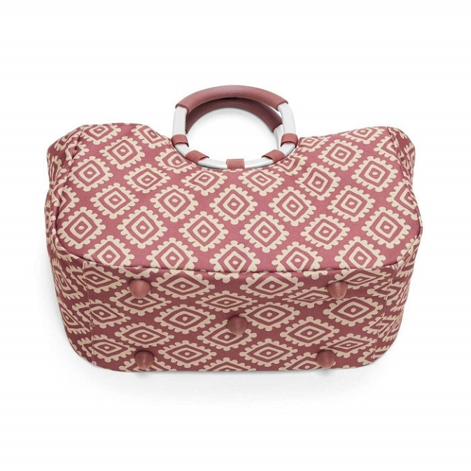 Sac Shopping Reisenthel M - 15L - Fond Carré - Poche Zippée - Polyester Dépérlant - Motif Pois