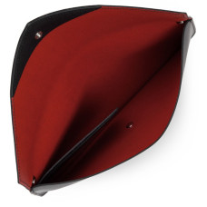 Lancaster City Americanini Double Sac Pochette 222-20 Noir In Rouge