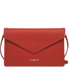 Lancaster City Americanini Double Sac Pochette 222-20 Rouge In Champagne
