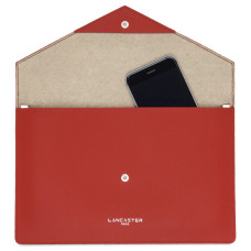Lancaster City Americanini Double Sac Pochette 222-20 Rouge In Champagne ouvert 2