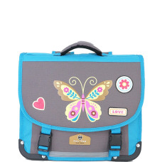 Pol Fox Cartable 35cm Buttterfly Bleu
