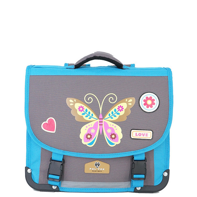Pol Fox Cartable 35cm Buttterfly Bleu