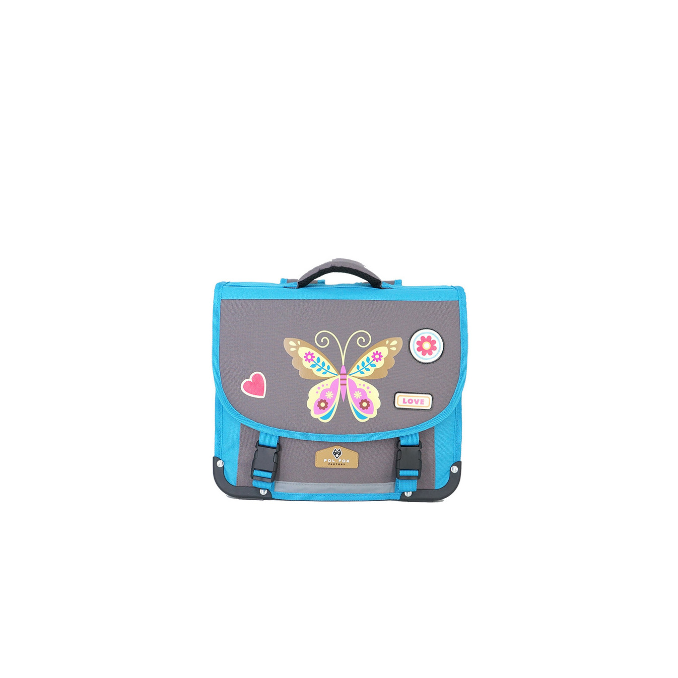 Pol Fox Cartable 35cm Buttterfly Bleu
