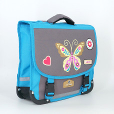 Pol Fox Cartable 35cm Buttterfly Bleu