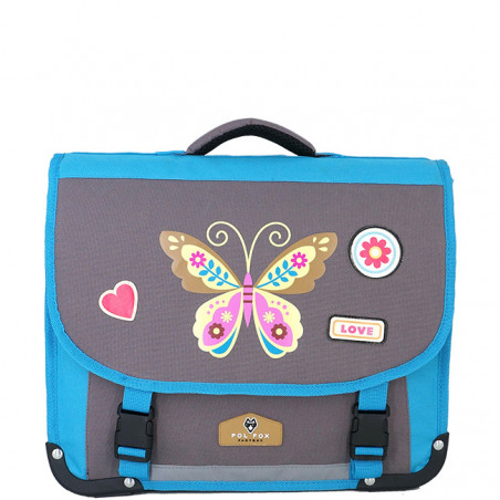 Pol Fox Cartable 38cm Butterfly Bleu