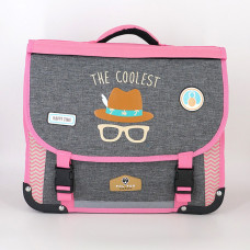 Pol Fox Cartable Reversible 38cm The Coolest Rose et Gris