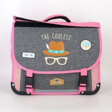 Pol Fox Cartable Reversible 38cm The Coolest Rose et Gris face 3