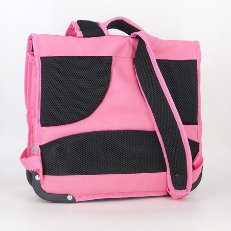 Pol Fox Cartable Reversible 38cm The Coolest Rose et Gris dos 2