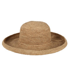 CHAPEAU RAPHIA- BORD ROULOTTÉ THÉ - L'ATELIER DU CROCHET THE