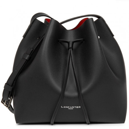 Lancaster City Sac Seau Porté Croisé 423-18 Noir In Rouge