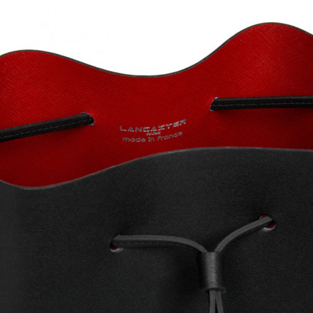 Lancaster City Sac Seau Porté Croisé 423-18 Noir In Rouge interieur
