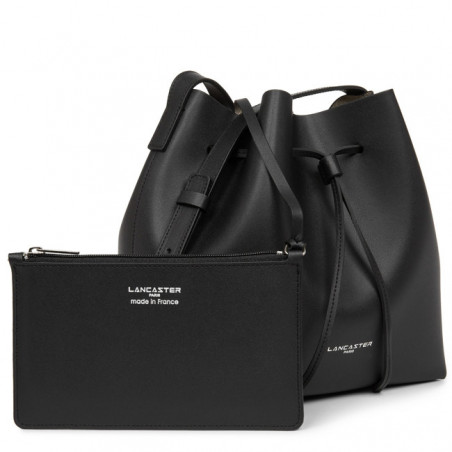 Lancaster City Sac Seau Porté Croisé 423-18 Noir In Champagne cote