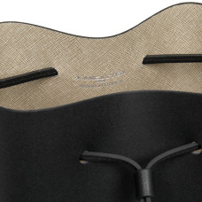Lancaster City Sac Seau Porté Croisé 423-18 Noir In Champagne ouvert