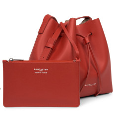 Lancaster City Sac Seau Porté Croisé 423-18 Rouge In Champagne