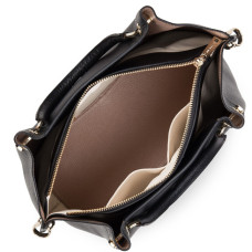 Lancaster Foulonne Double Grand Sac A Main Louisa 470-18 Noir In Nude ouvert