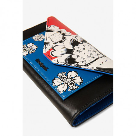 Portefeuille Réversible Desigual Imprimé - Similicuir, Coloré, Taille XL, Neuf Avec Défauts