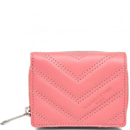 Lancaster Parisienne Matelassé Portefeuille Dos à Dos 122-22 Rose Blush
