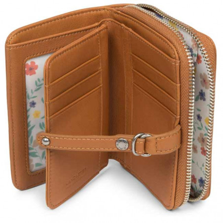 Lancaster Soft Vintage Nova Portefeuille 120-60 Miel ouvert
