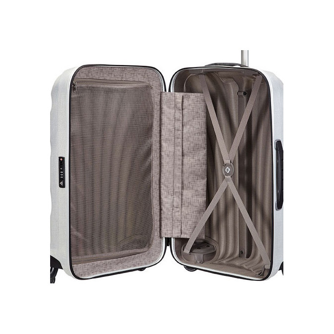 Valise Samsonite Cosmolite Spinner 81 Cm - 123L, Bleu, Coque Curv, 4 Roues, Verrouillage - Neuf