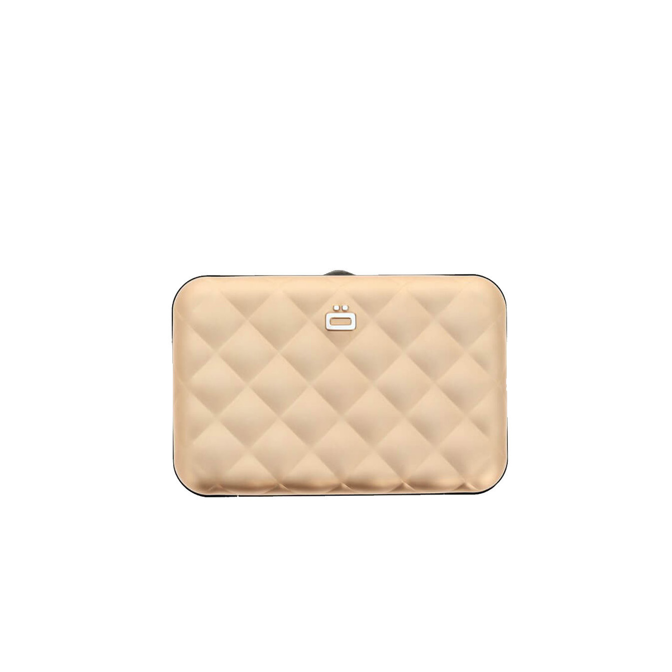 Ogon Quilted Button Porte Cartes Rose Gold